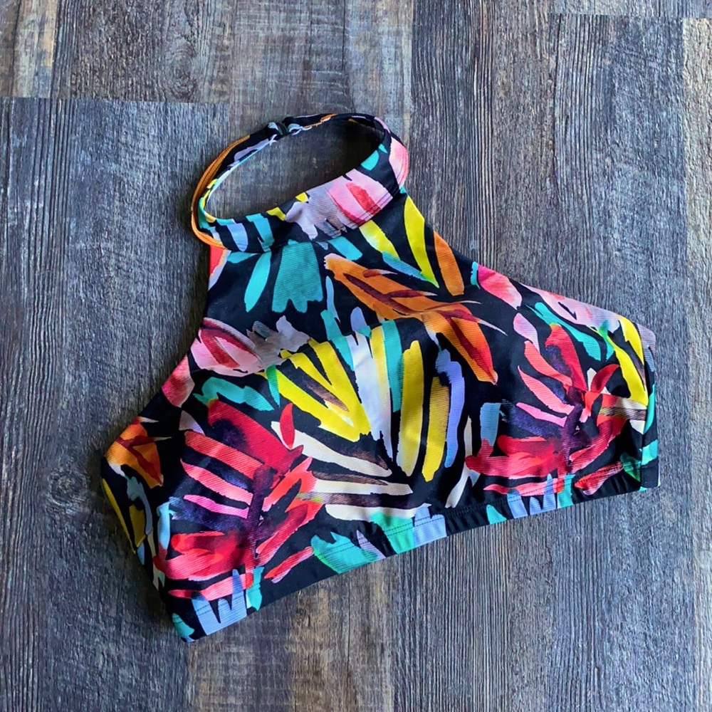 Black La Flora Leolani bikini halter top